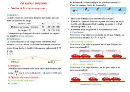 Pour le cadet d= 500m. Vitesse Moyenne Resume De Cours 2 Alloschool