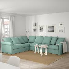 Gronlid Sectional 5 Seat Corner Ljungen Light Green Ikea Blue Living Room Decor Green Couch Living Room Furniture
