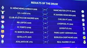 Check champions league 2020/2021 page and find many useful statistics with chart. Champions League Last 16 Draw Results Schedule And Dates As Com