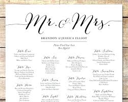 Wedding Seating Plan Template Free