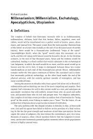 Pdf Millennialism