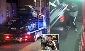 Young Boxer Narrowly Avoids Death When Out Of Control Van Ploughs Into Him Daily Mail Online