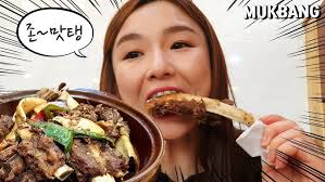 리얼먹방:) 소갈비찜!! 사치좀부려볼게요...비빔냉면과 함께라면 개꾸르ㅣSTEAMED GIANT BEEF  RIBSㅣ牛カルビの蒸し物ㅣMUKBANG//EATING SHOW