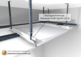Die trockenbauprofile dienen als tragekonstruktion für die gipskartonplatten der decke. Trockenbauprofil Typ Gk Rahmen Thermann Profile