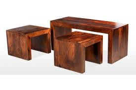 Coffee table wottomans underneath can be made using a pallet have. Cube Sheesham Long John Coffee Table Quercus Living