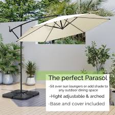 How to put a cover on a cantilever parasol? 3x3m Cream Cantilever Parasol With Base And Cover Included Aspen Outdoor Furniture123
