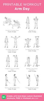 arm day my custom printable workout by workoutlabs