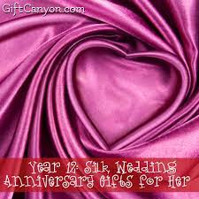 12th anniversary gift ideas for her. Year 12 Silk Wedding Anniversary Gifts For Her Gift Canyon