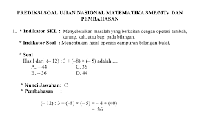 Soal matematika smp kelas 7 beserta jawabannya. Contoh Soal Soal Matematika Kelas 7 Dan Pembahasan