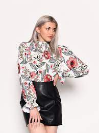 The fabric of this blouse is very comfortable, not stuffy, and more breathable. Large Cream Multi Floral Print High Neck Blouse Glamorous