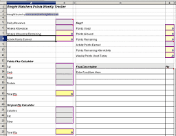 44 Interpretive Weight Watchers Points Plus Tracker Sheets