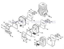 Mckin fs45 fs55rc air filter tune up kit fits stihl fs38 fs46 fs55 fs55c fs55rc fs45c hl45 km55r km55rc trimmer weed eater parts. Stihl Fs 55 Brushcutter Fs55r Dz Parts Diagram Muffler Cat