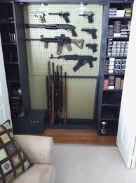 Another idea to add to your home safety plan is to install stealth shelves to hide your possessions. 50 Best Gun Cabinet And Rack Plans Ideas Design