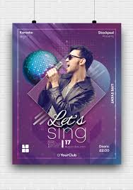 Free psd templates for posters. Let S Sing Free Psd Poster Template Psd Poster Template Free Psd Flyer Free Psd Poster