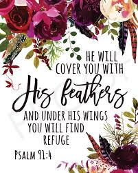 Scripture is like a lion. Scripture Art Psalm 91 4 Watercolor Flowers Watercolor Etsy In 2021 Psalms Scripture Quotes Scripture Verses