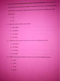 Solved Department Of Veterans Affairs Statistics At A Gla