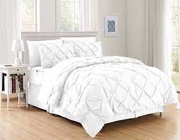 Atlantic furniture nantucket platform bed with 2 urban bed drawers, twin, white. 6 Pieces Complete Bed In A Bag Comforter Set Twin Twin Xl White Walmart Com Walmart Com