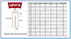 7 Best Sizing Chart For Womens Jeans Images Jeans Brands