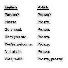 Lol So Many Uses For Prosze Learn Polish Polish Language Polish Words