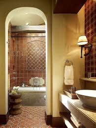 Discover inspiration for your mediterranean bathroom remodel, including colors, storage, layouts and organization. 20 Interiors That Embrace The Warm Rustic Beauty Of Terracotta Tiles Mediterranean Bathroom Mediterranean Bathroom Design Ideas Bathroom Design