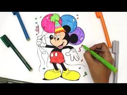 Drawing Coloring Mickey Mouse How To Draw Mickey Mouse Color Little Mickey Mouse Babytubefun Youtube Mouse Color Drawings Mickey Mouse