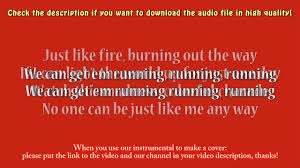 Pink Just Like Fire Acoustic Guitar Instrumental Karaoke Just Like Fire Karaoke Acoustic Guitar