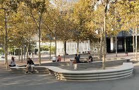 Warner bros theme park advice. Streetscape Parc Del Forum Barcelona Escofet