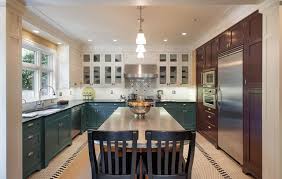a two tone cabinet scheme gives your