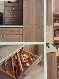 The best way to clean wood kitchen cabinets that are covered in layers of old grime and grease is by using a good commercial or homemade degreaser for wood. Martha Stewart Living Kitchens Home Depot Like This Cabinet Color Would Stay Cleaner Tha Kitchen Cabinets Home Depot White Kitchen Cabinets White Cabinets