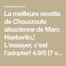 Epingle Sur Choucroutes