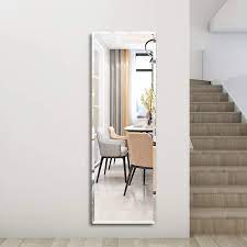 Discover the magic of frameless mirrors. Amazon Com Honyee Wall Mounted Mirror Contemporary Beveled Full Length Mirror Rectangular Frameless Mirror Door Mirror 20 X 60 Kitchen Dining