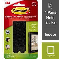 Command Cmnd 4 Ct Black Pic Hng Strips In The Picture Hangers Department At Lowes Com