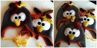 From bitty baby hats to bulky teen favorites and detailed women's hats to understated choices for men, we've rounded up some of the best free patterns. Adorable Crochet Turkey Earflap Hat Free Pattern Diy 4 Ever