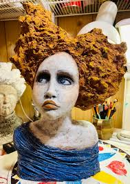 Papier mache project progress photos