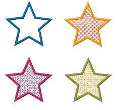 Maybe you would like to learn more about one of these? Sterne Set 1 Vier Grosse Sterne Mit Muster Und Wahlweise Als Applikation Stickdateien 10x10 Cm
