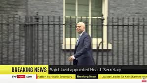 Treasury chief earlier in johnson's government before resigning in february 2020, will replace hancock as health secretary. Sajid Javid Named Health Secretary In Political Comeback As Matt Hancock Resigns Mirror Online
