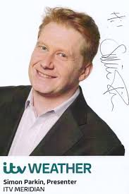 Simon Parkin ITV Central Weather Weatherman Hand Signed Cast Card Photo