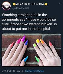 The Lesbian Manicure Actuallesbians Medias and tweets on _velvetry_ ( killuas acrylic nails) ' s twitter profile. the lesbian manicure actuallesbians