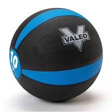 Valeo 10 Pound Medicine Ball With Sturdy Rubber Construction