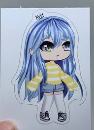 Not only gacha life hair, you could also find another pics such as gacha life eyes, gacha life brown hair, gacha life wallpaper, gacha life base hair, gacha life boys ideas. Gacha Blue Hair Girl Gacha Life Art Vinyl Sticker Etsy