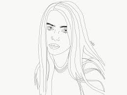 For fans we have prepared a small selection of pictures. Drawing Billie Eilish Coloring Pages Novocom Top