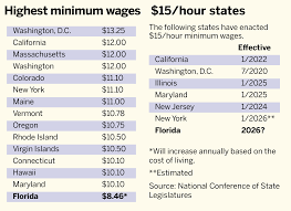 California's $14 per hour for large employers leads states' new minimum wages. Review And Comment A 15 Minimum Wage Hurts Too Many Jax Daily Record Jacksonville Daily Record Jacksonville Florida