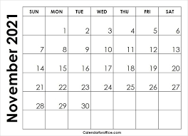 Free For Use 2021 November Calendar Images Printable Templates 2021 Calendar For Office Calendar Template Calendar Printables January Calendar