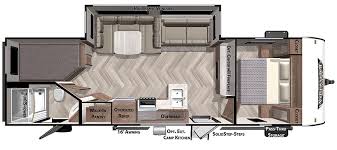 There are two main floor plans you'll see in two bedroom fifth wheel designs. Top Ten Travel Trailer Bunkhouse Floorplans Rv Wholesalers
