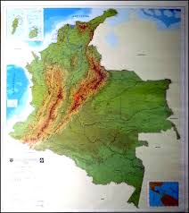 Mapa de colombia, denotando sus límites y su división administrativa. Mapa Fisico De Colombia