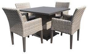 Oasis Square Dining Table With 4 Chairs Tropical Outdoor Dining Sets By Design Furnishings Square Dining Tables Outdoor Furniture Sets Furniture Sets