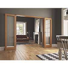 Jci Limited Divider Fold Flat Door Set Unfinished 2017 X 1800mm Doors Screwfix Com Room Divider Doors Internal Glass Doors Glass Doors Interior