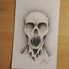 I Have No Idea Just Something I Had To Coax Out Of My Nightmares Art Inktober Inktober2017 Horror Fac Scary Drawings Creepy Drawings Dark Art Drawings