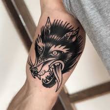 Top 43 Traditional Wolf Tattoo Ideas 2021 Inspiration Guide Wolf tattoos are those tattoos with the face of a wolf or a tattoo that identifies in some properties assigned to a wolves. top 43 traditional wolf tattoo ideas