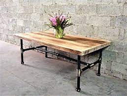 Submitted 5 years ago by ljonny18. Furniture Pipeline Industrial Rectangle Pipe Coffee Cocktail Table Metal With Reclaimed Aged Wood Finish Buy Online In Andorra At Andorra Desertcart Com Productid 59141800